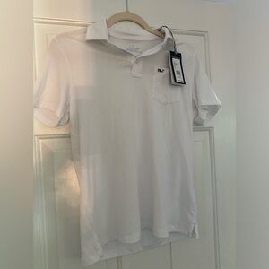 NWT Vineyard Vines Boys White Polo Shirt